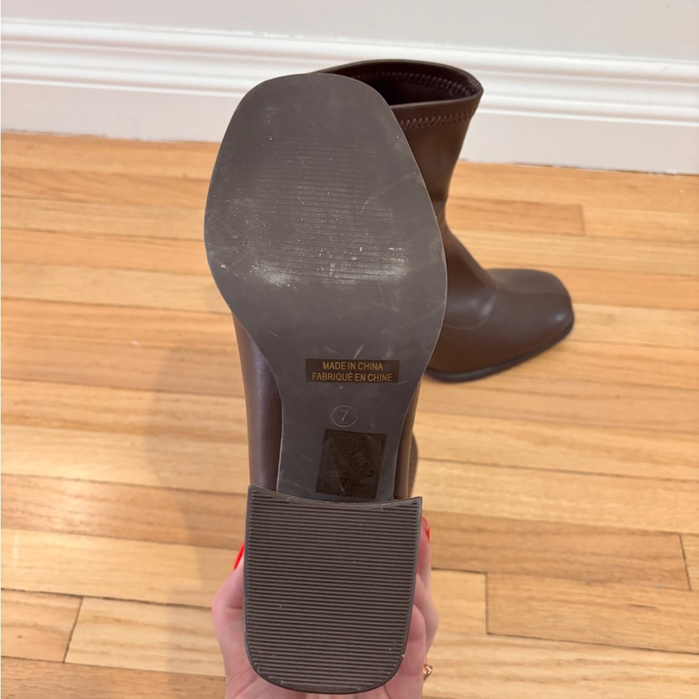 Brown Ankle Booties - Picture 5 of 5